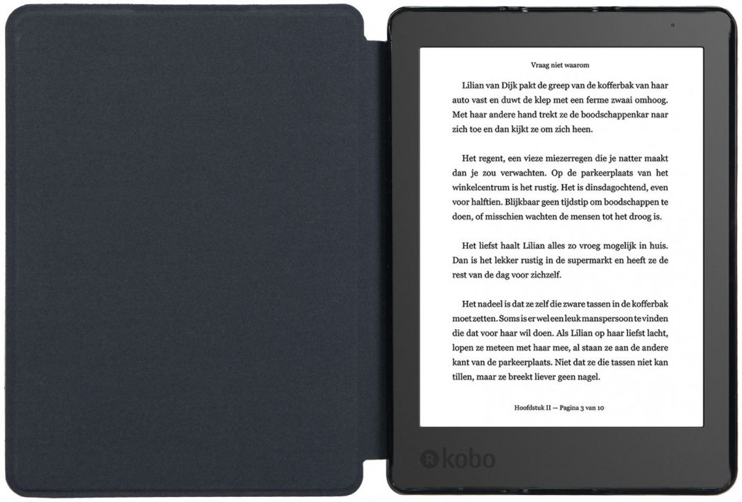 Kobo Aura Edition 2 Hoesje Book Case Zwart afbeelding 2