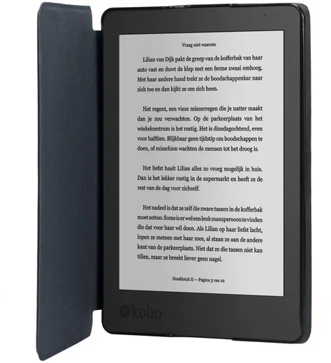 Kobo Aura Edition 2 Hoesje Book Case Zwart afbeelding 4
