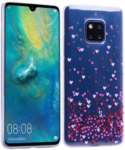 Huawei Mate 20 Pro TPU Hoesje met Print Hartjes afbeelding 4