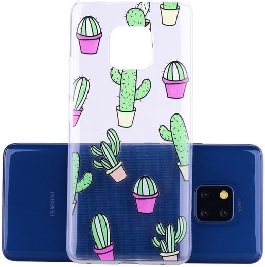 Huawei Mate 20 Pro TPU Hoesje met Print Cactus afbeelding 3