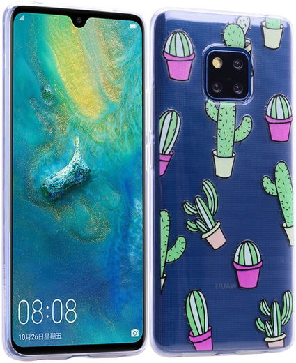 Huawei Mate 20 Pro TPU Hoesje met Print Cactus afbeelding 4