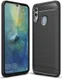 Huawei P Smart (2019) Geborsteld TPU Hoesje Zwart afbeelding 1