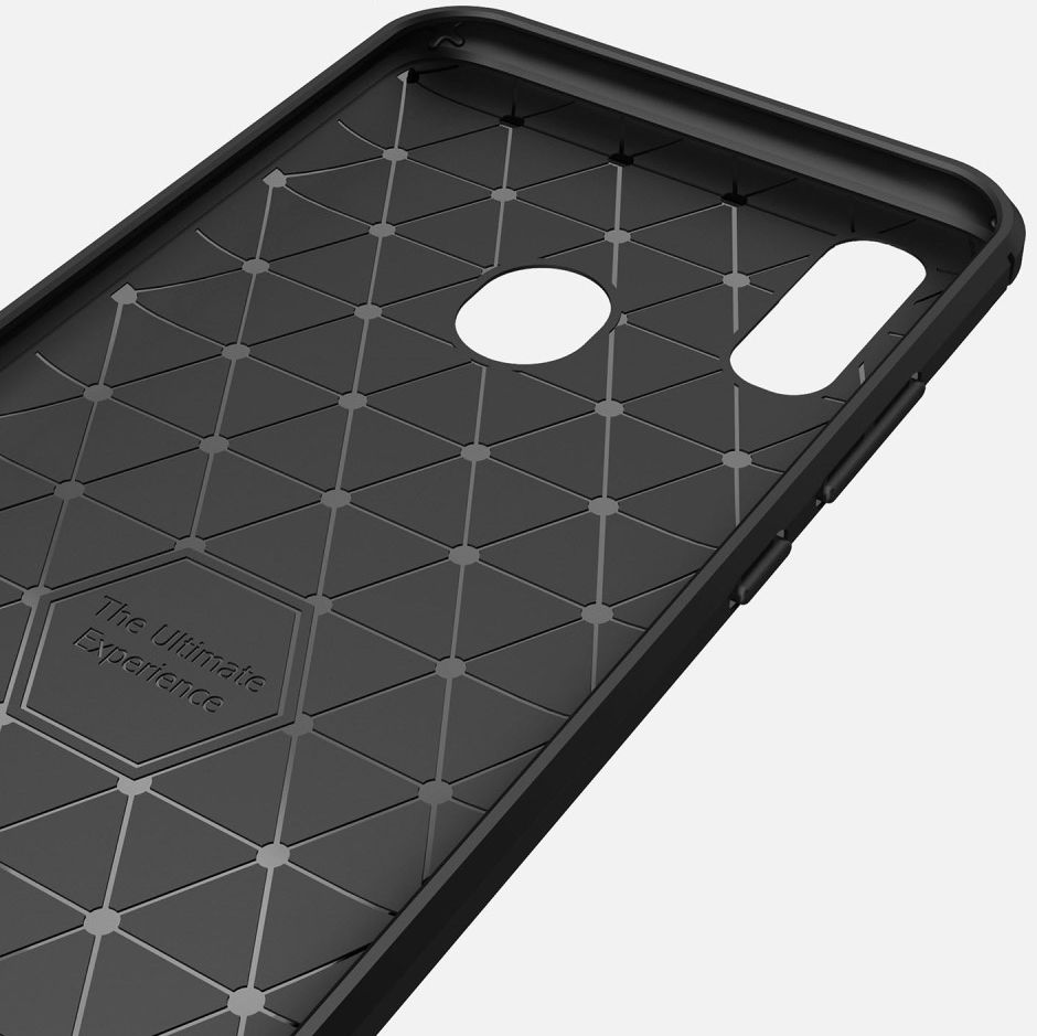 Huawei P Smart (2019) Geborsteld TPU Hoesje Zwart afbeelding 9
