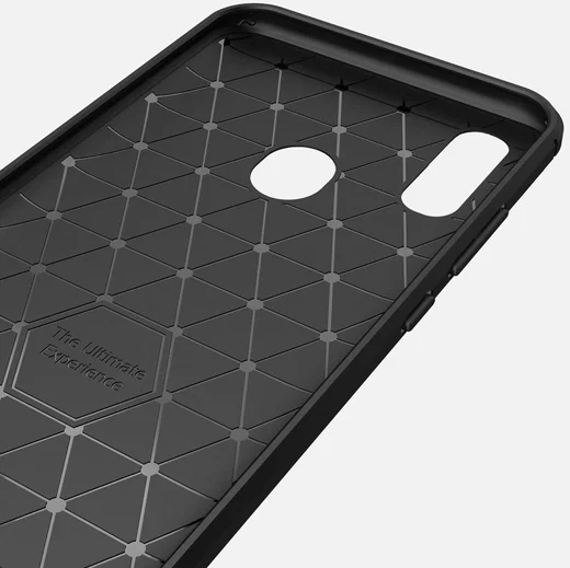 Huawei P Smart (2019) Geborsteld TPU Hoesje Zwart afbeelding 9
