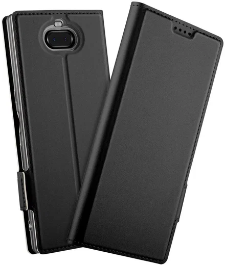 Sony Xperia 10 Plus Luxe Portemonnee Hoesje Zwart afbeelding 1