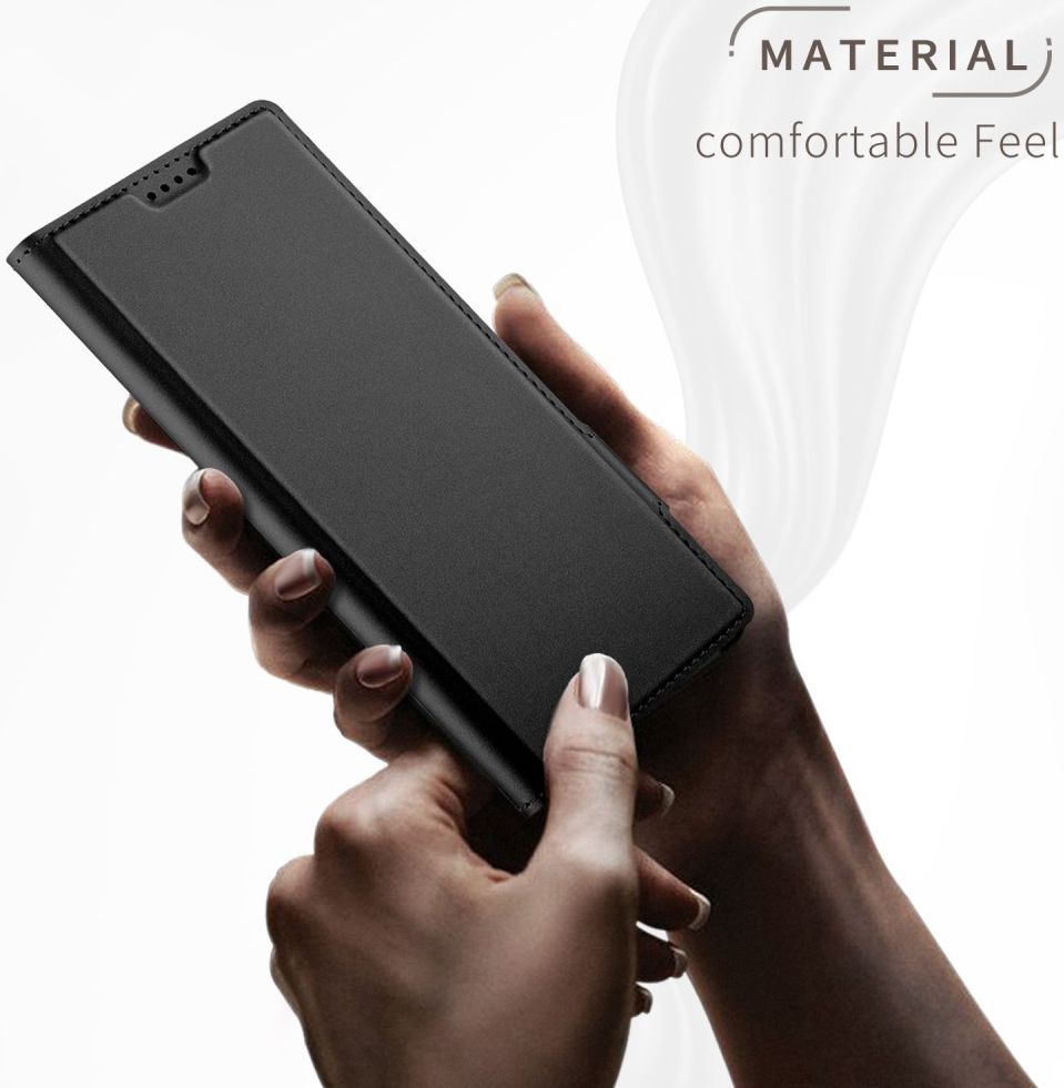 Sony Xperia 10 Plus Luxe Portemonnee Hoesje Zwart afbeelding 2