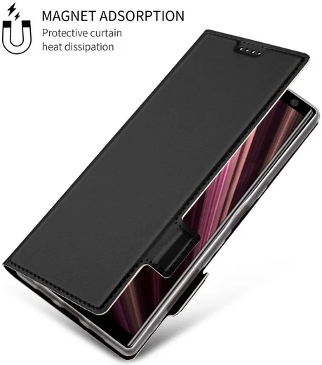 Sony Xperia 10 Plus Luxe Portemonnee Hoesje Zwart afbeelding 7