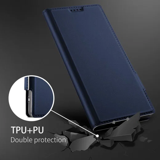 Sony Xperia 10 Plus Luxe Portemonnee Hoesje Blauw afbeelding 2