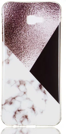 Samsung Galaxy J4 Plus TPU Hoesje met Marmer Opdruk Bruin afbeelding 1