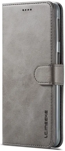 Samsung Galaxy A7 (2018) Stijlvol Portemonnee Bookcase Hoesje Grijs afbeelding 1