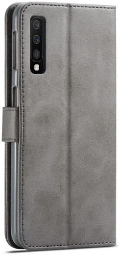 Samsung Galaxy A7 (2018) Stijlvol Portemonnee Bookcase Hoesje Grijs afbeelding 2