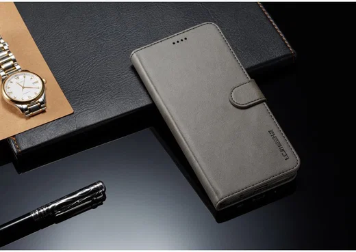 Samsung Galaxy A7 (2018) Stijlvol Portemonnee Bookcase Hoesje Grijs afbeelding 5
