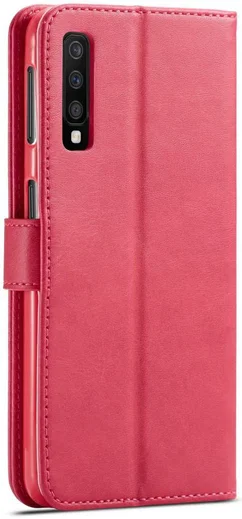 Samsung Galaxy A7 (2018) Stijlvol Portemonnee Bookcase Hoesje Roze afbeelding 1