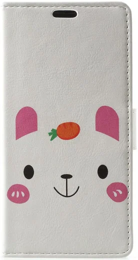 Nokia 5.1 Plus Portemonnee Hoesje met Konijn Print afbeelding 1