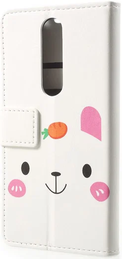 Nokia 5.1 Plus Portemonnee Hoesje met Konijn Print afbeelding 4