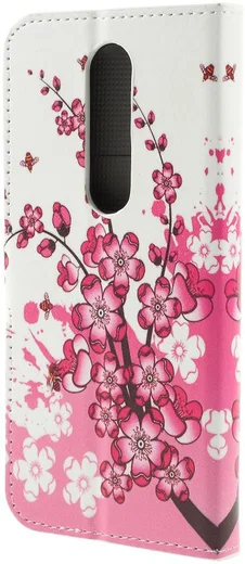 Nokia 5.1 Plus Portemonnee Hoesje met Blossom Print afbeelding 3