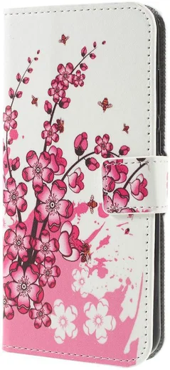 Nokia 5.1 Plus Portemonnee Hoesje met Blossom Print afbeelding 4