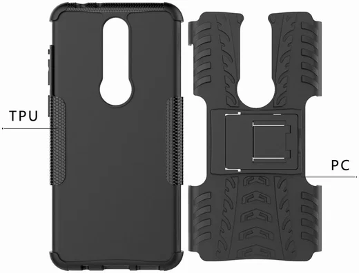 Hybride Nokia 5.1 Plus Hoesje Zwart afbeelding 10