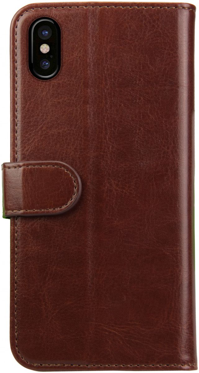 Rosso Element Apple iPhone XS / X Hoesje Book Cover Bruin afbeelding 2