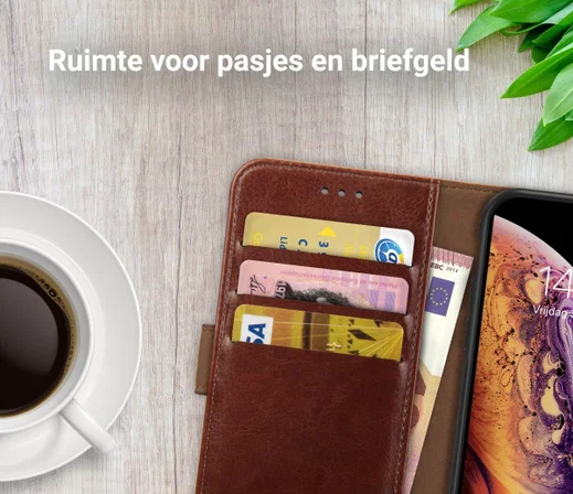 Rosso Element Apple iPhone XS / X Hoesje Book Cover Bruin afbeelding 8