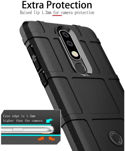 Nokia 3.1 Plus Rugged Armor Hoesje Groen afbeelding 8