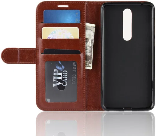 Nokia 3.1 Plus Portemonnee Hoesje Bruin afbeelding 4