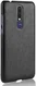 Nokia 3.1 Plus Hoesje met Kunstleer Coating Zwart afbeelding 2