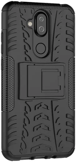 Robuust Hybride Nokia 8.1 Hoesje Zwart afbeelding 3