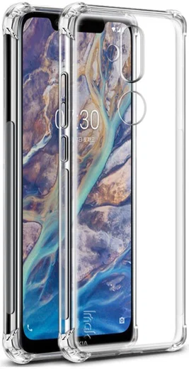 Nokia 8.1 TPU Hoesje met Screen Protector Transparant afbeelding 1