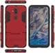 Nokia 8.1 Hybride Hoesje met Standaard Rood afbeelding 4