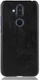 Nokia 8.1 Hoesje met Kunstleer Coating Zwart afbeelding 1