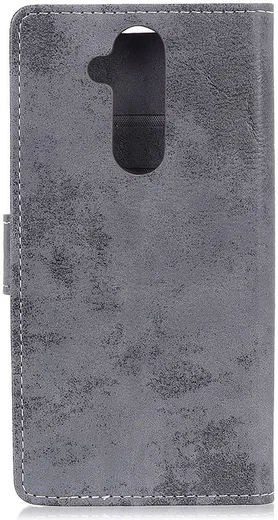 Nokia 8.1 Vintage Portemonnee Hoesje Grijs afbeelding 4