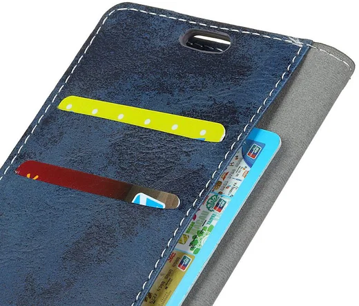 Nokia 8.1 Vintage Portemonnee Hoesje Blauw afbeelding 5