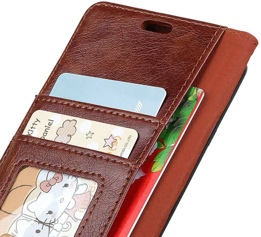 Nokia 8 Portemonnee Hoesje Splitleer Bruin afbeelding 4