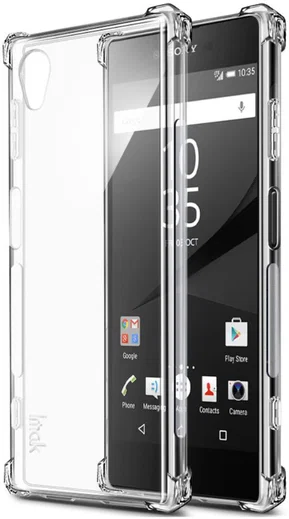 Sony Xperia XA1 Plus TPU Hoesje met Screen Protector Transparant afbeelding 1