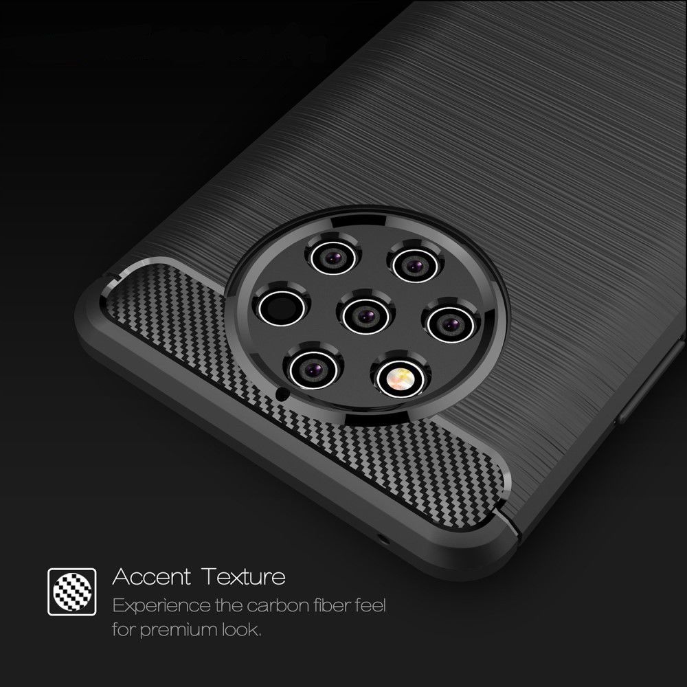 Nokia 9 PureView Geborsteld TPU Hoesje Zwart afbeelding 10