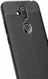 Nokia 8.1 Kunstleren Coating TPU Hoesje Zwart afbeelding 5