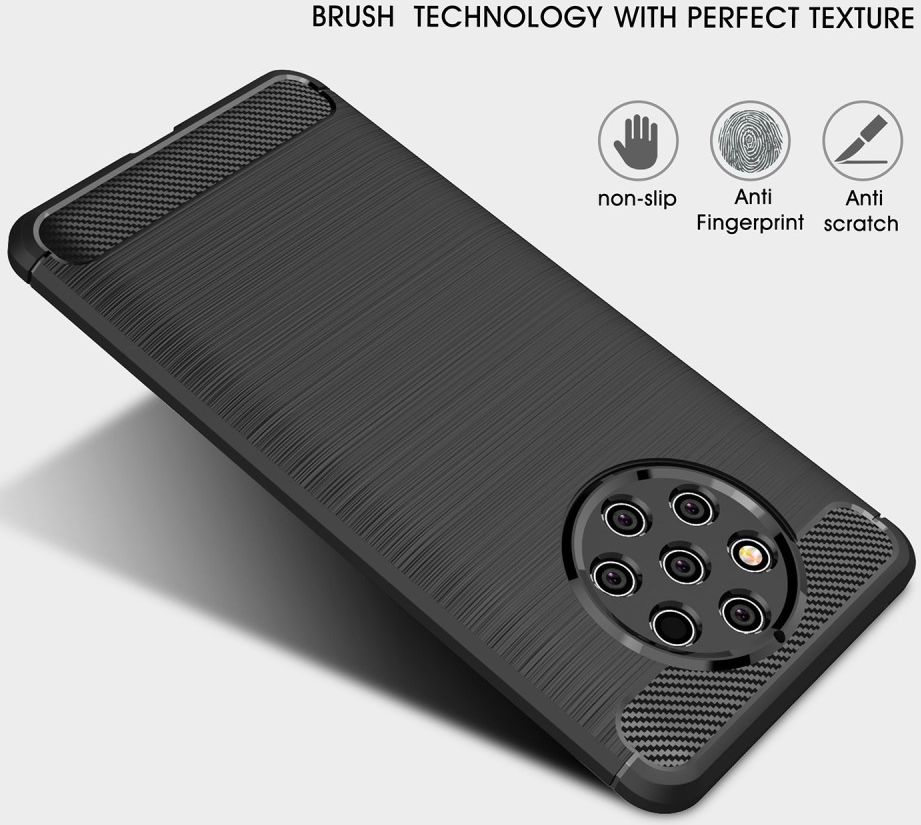 Nokia 9 PureView Geborsteld TPU Hoesje Blauw afbeelding 8