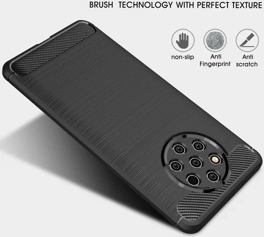 Nokia 9 PureView Geborsteld TPU Hoesje Blauw afbeelding 8
