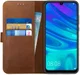 Rosso Deluxe Huawei P Smart 2019 Hoesje Echt Leer Book Case Bruin afbeelding 1