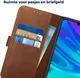 Rosso Deluxe Huawei P Smart 2019 Hoesje Echt Leer Book Case Bruin afbeelding 6