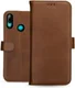 Rosso Deluxe Huawei P Smart 2019 Hoesje Echt Leer Book Case Bruin afbeelding 12