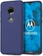 Motorola moto G7 Twill Slim Texture Back Cover Blauw afbeelding 1