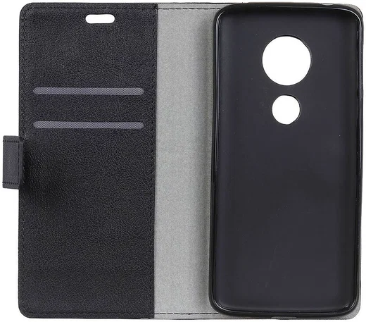 Motorola Moto G7 Stijlvol Portemonnee Hoesje Zwart afbeelding 2
