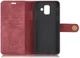 Samsung Galaxy A6 Leren 2-in-1 Bookcase en Back Cover Hoesje Rood afbeelding 11