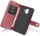Samsung Galaxy A6 Leren 2-in-1 Bookcase en Back Cover Hoesje Rood afbeelding 4