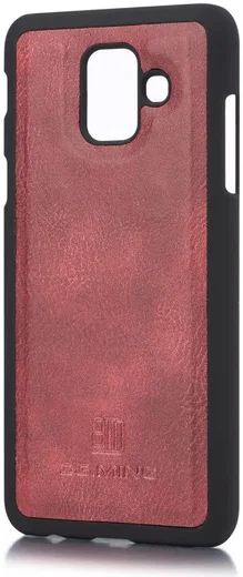 Samsung Galaxy A6 Leren 2-in-1 Bookcase en Back Cover Hoesje Rood afbeelding 7