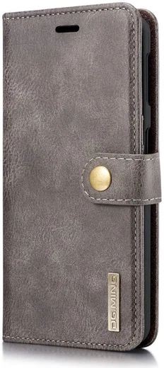Samsung Galaxy A7 (2018) Leren 2-in-1 Bookcase en Back Cover Grijs afbeelding 5