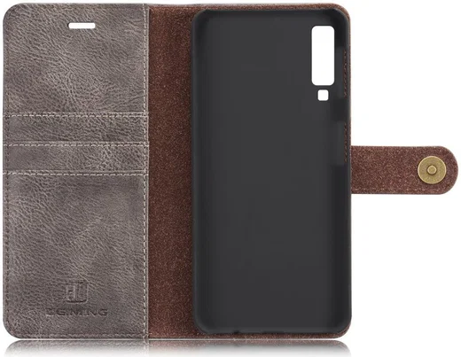 Samsung Galaxy A7 (2018) Leren 2-in-1 Bookcase en Back Cover Grijs afbeelding 11