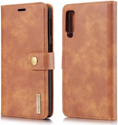 Samsung Galaxy A7 (2018) Leren 2-in-1 Bookcase en Back Cover Bruin afbeelding 12